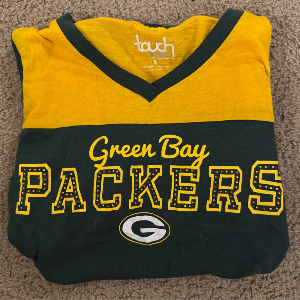 Green and Yellow Jersey V-Neck